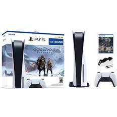 Sony PlayStation 5 Upgraded 1.8TB Disc Edition God of War Ragnarok Bundle with Demon's Souls and Mytrix Controller Charger