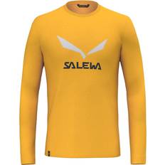 Golden - Herren Bekleidung Salewa Herren Solidlogo DRY Longsleeve gelb