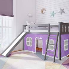 Max & Lily Twin Loft Bed Wooden Low loft Bunk beds