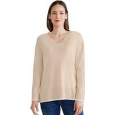 Street One V-neck Pullover light smooth sand