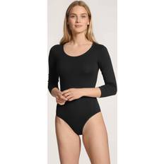 Bomull - Dame Bodys Calida Women's Natural Comfort Bodysuit - Black