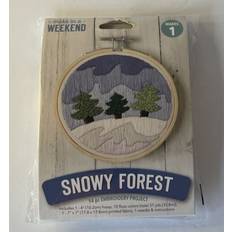 Leisure Arts Embroidery Kit - Snowy Forest, 4