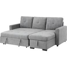 Lilola Home Serenity Gray Sofa 87.5" 3 Seater