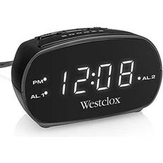 Alarm Clocks Westclox Simple Digital Alarm Clock LED Display Easy to Operate