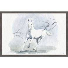 Marmont Hill 'Horse Light' Painting Print Paper Framed Art 36x24"