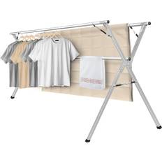 Laundry 79" clothes drying rack clothing foldable & collapsible stainless steel