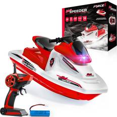 Best RC Boats Force1 Force1 Wave Speeder RC Motor Boat Jet Ski with Rechargeable Battery