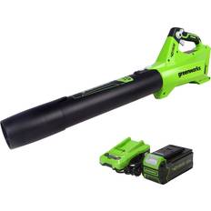 Leaf Blowers Greenworks 40V 120 MPH 450 CFM Cordless Axial Blower, 4Ah USB Battery USB Hub and Charger Included