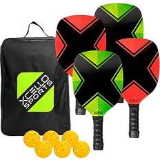 Pickleball Xcello Sports Pickleball 4-Piece Racket Set, Multicolor XS-PB-RS-1 Multicolor