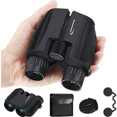 Binoculars Aurosports 10x25 Binoculars for Adults and Kids, Folding Compact Binocular with Weak Light Night Vision, Lightweight Small Binoculars for Bird Watching, Travel, Concerts, Hunting, Hiking