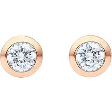 Jette Stud Earrings - Rose Gold/Transparent