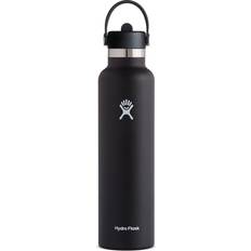Stainless Steel Water Bottles Hydro Flask 24oz Wide Mouth with Flex Straw Cap Water Bottle