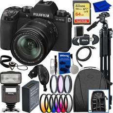 Fujifilm Digital Cameras Fujifilm FUJIFILM X-S10 Mirrorless Camera with 18-55mm Lens 16674308 14PC Accessory Kit