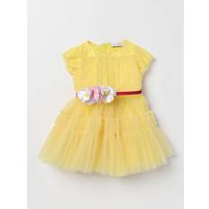 Dress MONNALISA Kids color Yellow Cream