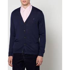 Herre - L - Ull Cardigans Polo Ralph Lauren Merino Knitted Cardigan Hunter Navy Blå