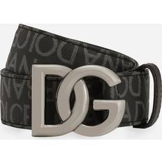 Dolce & Gabbana Men Belts Dolce & Gabbana Logo Belt black_grey