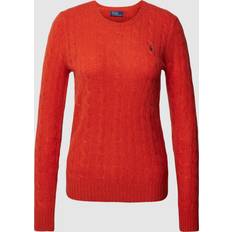 POLO RALPH LAUREN - Women's slim cable sweater with logo - Red -  211891640014