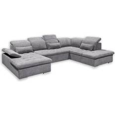 Kunststoff Sofas Stella Trading Wayne Living Room Dark Grey Sofa 340cm 5-Sitzer