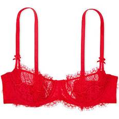 Victoria's Secret Red Bras Victoria's Secret Dream Angels Wicked Unlined Lace Balconette Bra, Red, Women's Bras Victoria's Secret