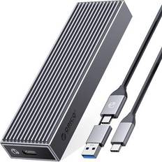 ORICO m.2 NVMe Enclosure Tool-Free External Hard Drive Enclosure for 2230/2242/2260/2280 m.2 SSDs Aluminum Hard Drive Case Thunderbolt 3 Compatible