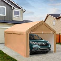 Outbuildings Bed Bath & Beyond ft Heavy Duty Carport Car Canopy Garage (Building Area )