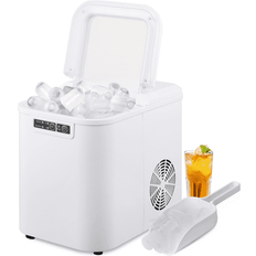 Euhomy Nugget Ice Maker Countertop, Ice Maker 26-30lbs/Day, Self-Cleaning & Auto Water Refill Pellet Ice Maker, Sonic Ice Maker for Home/Kitchen