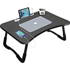 Laptop lap desk Laptop bed desk,portable foldable laptop lap desk tray table with usb charge