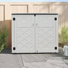 Outbuildings Bed Bath & Beyond Horizontal Plastic Storage Shed,White (Building Area )