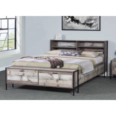 Passion Furniture Louis Philippe Cherry King Storage Platform Bed