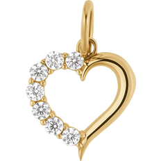 Damen - Gold Charms & Anhänger FAVS Heart Shaped Pendant - Gold/Transparent