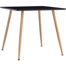 vidaXL MDF Black/Oak Dining Table 31.7x31.7"