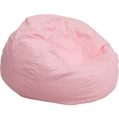 Flash Furniture Duncan Oversized Dot Light Pink Bean Bag