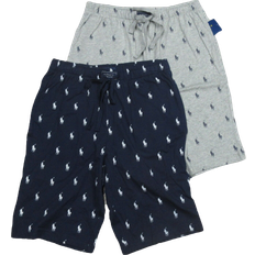 Mens sleep shorts Polo Ralph Lauren Men's All Over Pony Print Cotton Sleep Shorts 2-pack - Blue