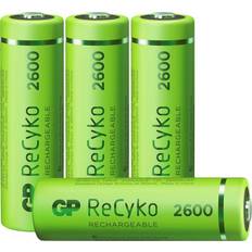 GP Batteries ReCyko Rechargeable AA 2600mAh 4-pack