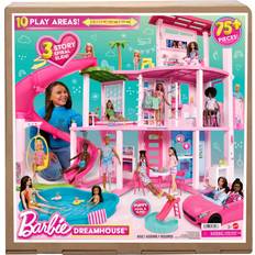 Toys Barbie Dreamhouse Pool Party Doll House with 3 Story Slide HMX10