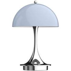 Louis Poulsen Panthella Portable Chrome /Opal Grey Table Lamp 9.1"