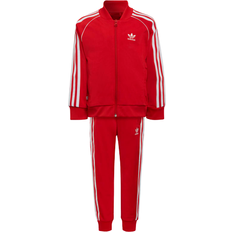 Adidas Kid's Adicolor SST Tracksuit - Vivid Red/White (HF7471)