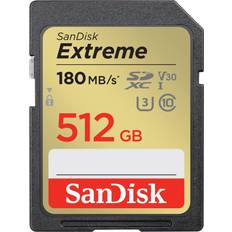 512 GB - SDXC Speichermedium SanDisk Extreme SDXC Class 10 UHS-I U3 V30 180/130MB/s 512GB