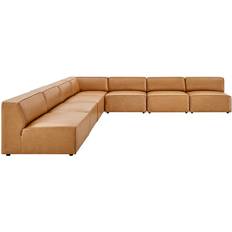 modway Mingle Tan Sofa 140.5" 5 Seater