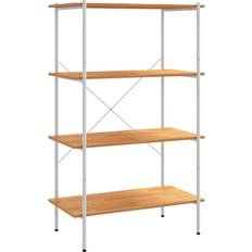 vidaXL -4 Tier Shelf White and Oak Hyllesystem 80x130cm