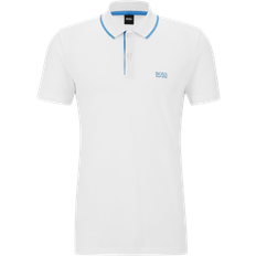 Embroidered Logo Pique Polo T-shirt - White