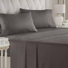 California King Bed Linen CGK Unlimited Microfiber Bed Sheet Gray (259.1x228.6)