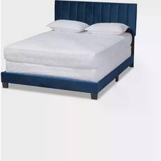 Queen Frame Beds Baxton Studio Clare Glam and Luxe Panel Frame Bed