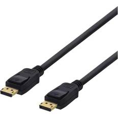 DisplayPort-DisplayPort - DisplayPort-kabler - Han - Han Deltaco Displayport - Displayport 1.2 M-M 2m