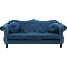 Beliani Skien Navy Blue Sofa 200cm 3-seter