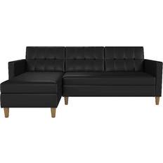 Loft24 Hartford Bed Black Sofa 213cm 3-seter