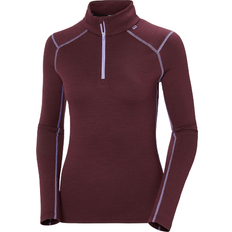 Red - Women Base Layer Tops Helly Hansen Women's Lifa Merino Midweight Half-Zip Base Layer - Hickory