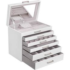 Dame Smykkeskrin Songmics 5 Drawers Jewellery Box - White