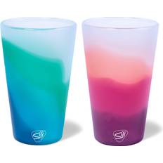 Silicone 2 Pack Air Sun Hot/Cold, Easy Beer Glass 16fl oz 2