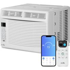 Remote Control Air Conditioners mollie 6,000 BTU Smart Window Air Conditioner with Wi-Fi Connected, Window AC Unit Cools up to 250 Sq.Ft, Remote/App Control, with Easy Install Kit, 115V/60Hz, White